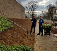 Talud wordt beplant door 