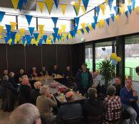 Sfeerimpressie eerste walking football wedstrijd bij DZC'68