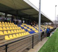 Sfeerimpressie eerste walking football wedstrijd bij DZC'68