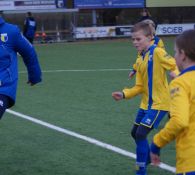 Opkomst Mini's - JO11-3 tijdens de wedstrijd DZC'68 1 - SDVB 1