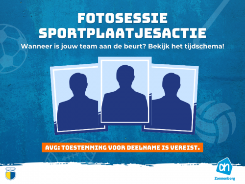 Planning fotosessies voetbalplaatjesactie AH Zonnenberg 