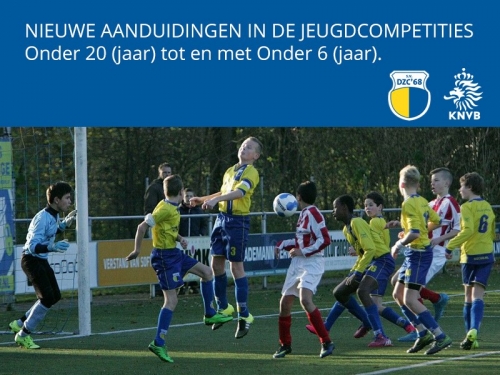 Nieuwe aanduidingen in het Jeugdvoetbal