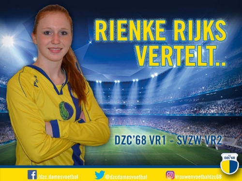 Rienke Rijks vertelt over de wedstrijd DZC'68 VR1 – SVZW VR2