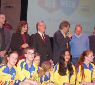 Aftrap Nationale Sportweek met minister van Volksgezondheid E.Schipper