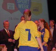 Aftrap Nationale Sportweek met minister van Volksgezondheid E.Schipper