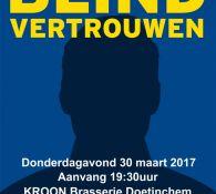 Sponsoravond 30 maart 2017 'Blind vertrouwen' Kroon Brasserie